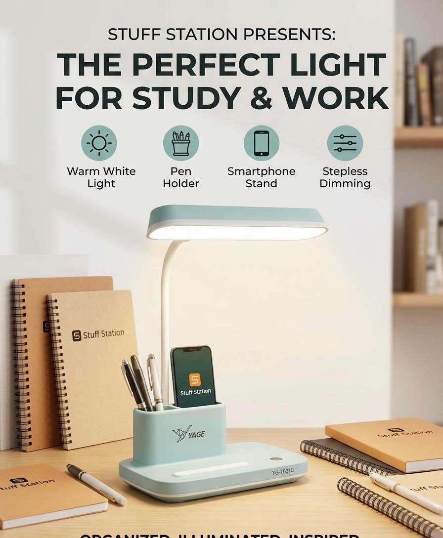 Yage YG-T031C Rechargeable LED Table Lamp – Touch Control, Dimmable, Eye Protection Study Light - Image 2