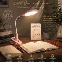 Yage YG-8012H Rechargeable Clip Lamp – Flexible Neck LED Study Light, Portable Bedside Clip Light